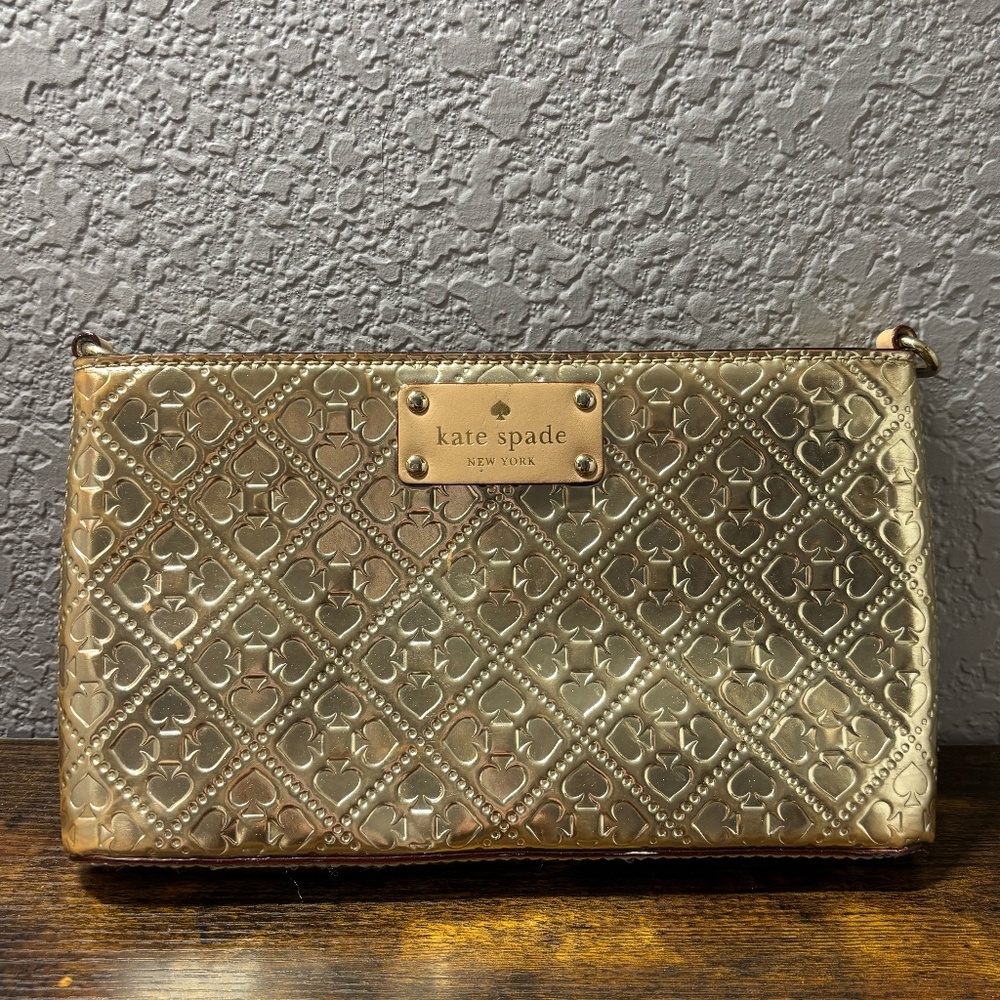 Kate Spade Gold Metallic Crossbody Bag